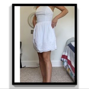 white//mini dress//size small//abercrombie & fitch